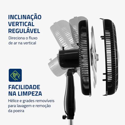 Ventilador de Coluna Turbo Mondial 40CM  VTX-40C-8P-CR 110V
