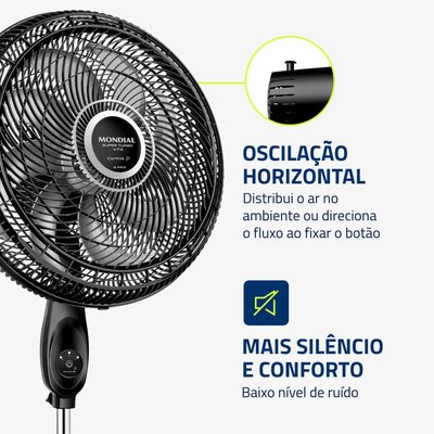 Ventilador de Coluna Turbo Mondial 40CM  VTX-40C-8P-CR 110V