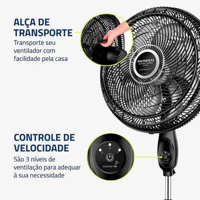 Ventilador de Coluna Turbo Mondial 40CM  VTX-40C-8P-CR 110V