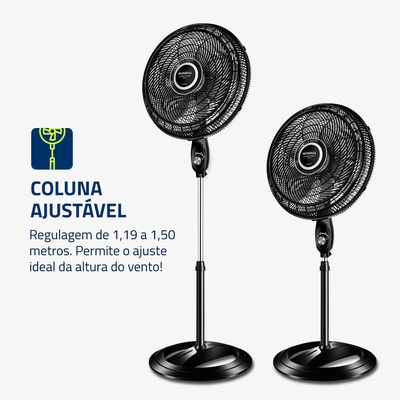 Ventilador Coluna Mondial - Turbo 8 Pás - VTX-50C-8P 110V