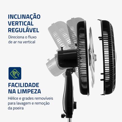 Ventilador Coluna Mondial - Turbo 8 Pás - VTX-50C-8P 110V