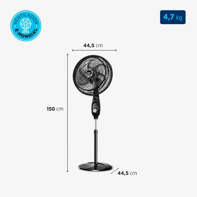 Ventilador Coluna Mondial - Turbo 06 Pás - VT-30C-NB 110V