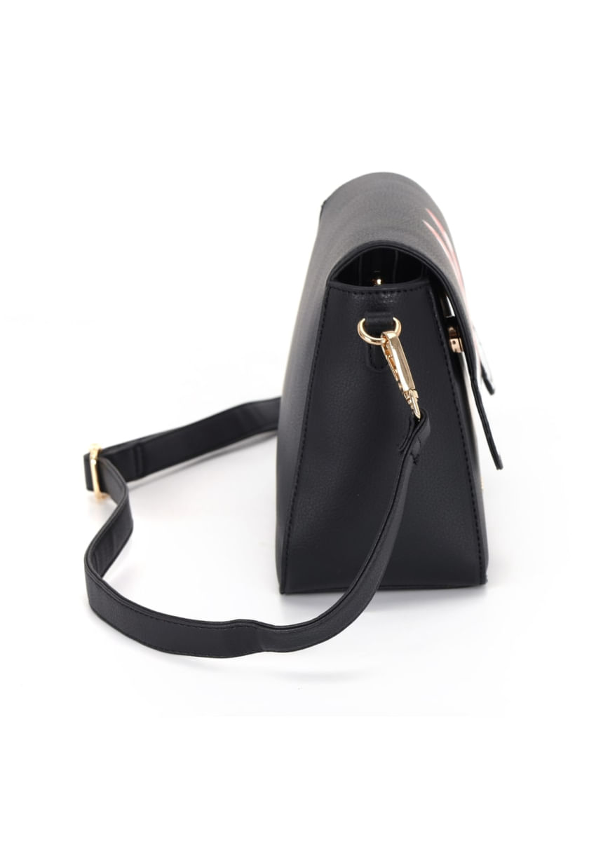 Bolsa Transversal Feminina Minnie Mouse BMK78607 Preto
