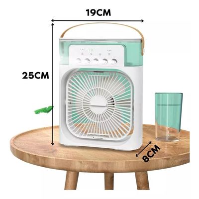 Ventilador Umidificador Climatizador Portátil Ar Água Led Usb De Mesa