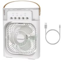 Ventilador Umidificador Climatizador Portátil Ar Água Led Usb De Mesa