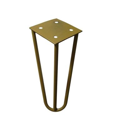 Kit 8 Pés De Metal 15 Cm Hairpin Legs Mesas De Centro Puffs Dourado G41