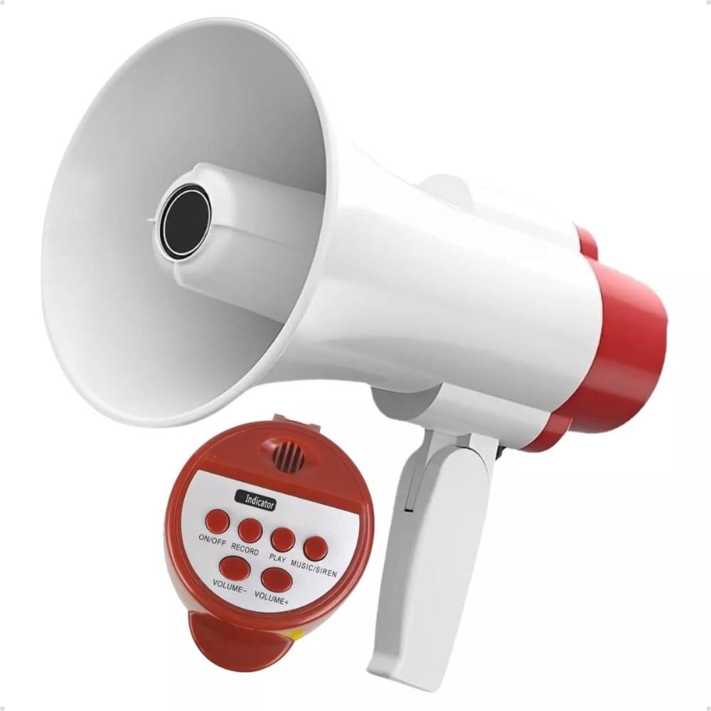 Megafone Amplificador De Voz Profissional Usb Recarregavel com Sirene BM-F944