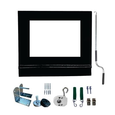 Toldo Cortina Preto C/ Visor - 2,80m X 2,00m - Kit Completo