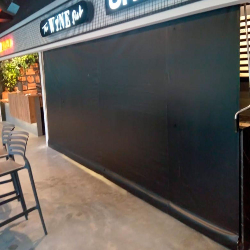 Toldo Cortina Preto - 2,10m X 3,20m - Kit Completo