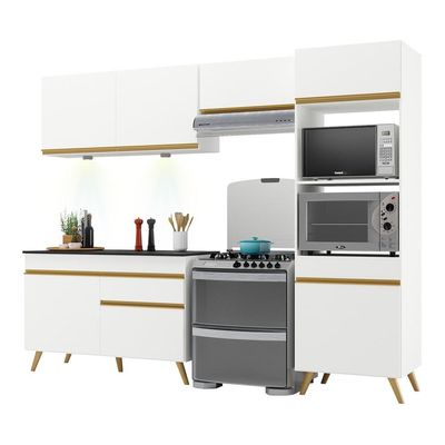 Cozinha Compacta 4 Peças Com Leds Veneza Up Multimóveis