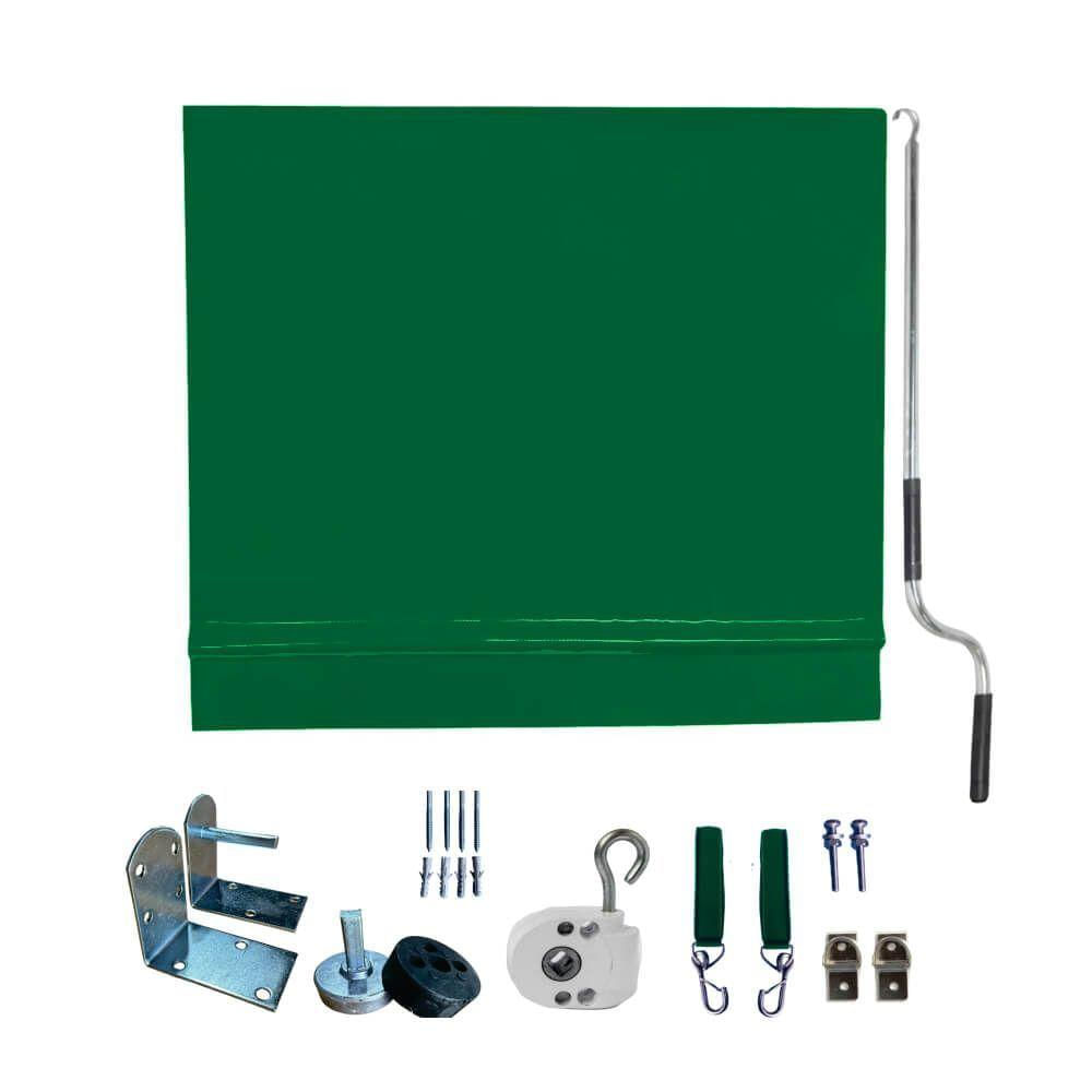 Toldo Cortina Verde - 3,50m X 2,80m - Kit Completo