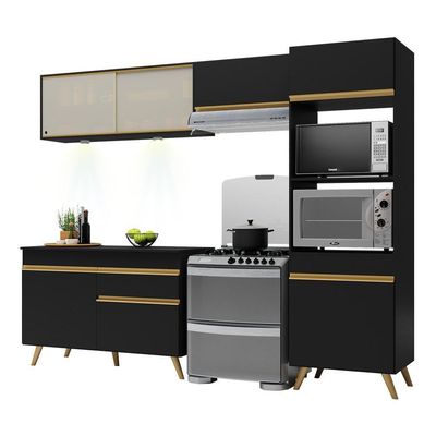 Cozinha Compacta 4 Peças Com Leds Veneza Up Multimóveis