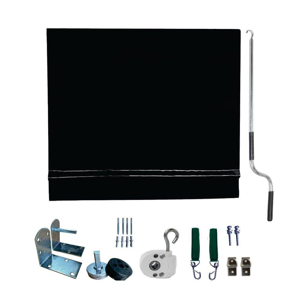 Toldo Cortina Preto - 3,40m X 2,60m - Kit Completo