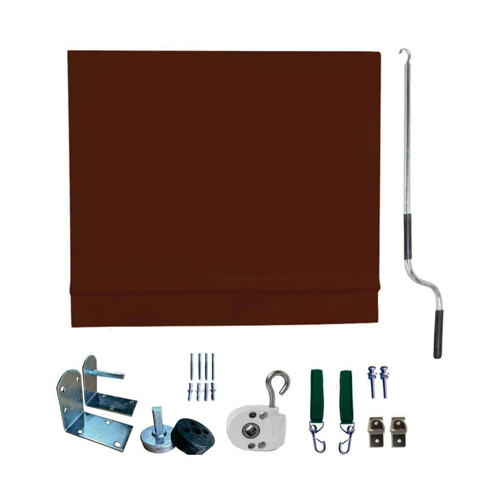 Toldo Cortina Marrom - 2,90m X 2,40m - Kit Completo