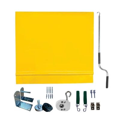 Toldo Cortina Amarelo - 3,50m X 2,70m - Kit Completo