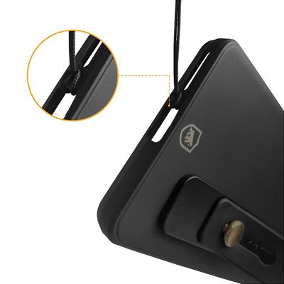 Kit Capa Silicon Veloz para Motorola Moto Edge 50 Pro + Ring Socket + Cordão - Preto - Gshield
