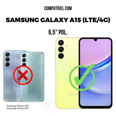 Kit Capa Silicon Veloz para Samsung Galaxy A15 + Ring Socket + Cordão - Preto - Gshield