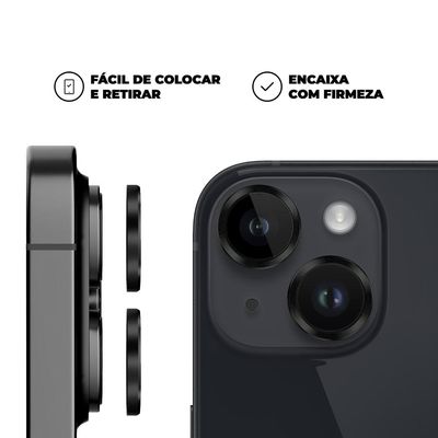 Protetor de lente One Armor para iPhone 14 - Preto - Gshield