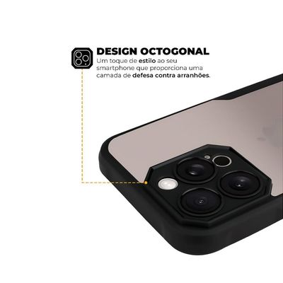 Kit Capa Dual Shock Sense e Pelicula Defender Pro Privacidade para iPhone 15 Pro Max - Gshield