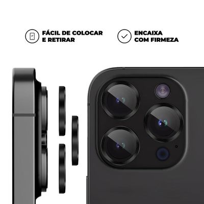 Protetor de lente para iPhone 14 Pro Max - Preto - Gshield