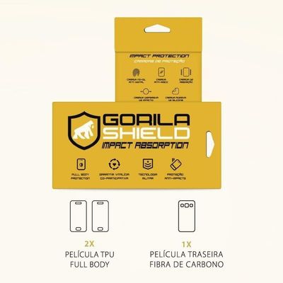Película de Nano Gel Dupla + traseira fibra de carbono para Samsung Galaxy S7 Edge (Cobre toda tela)
