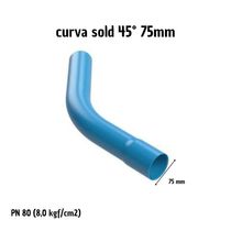 17120879583899 Curva 75mm Irrigação 45° Graus Soldavel Duas Bolsas Amanco