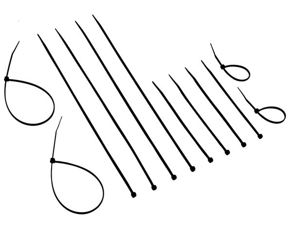 Abracadeira Nylon Brasfort 4,8mmx400mm Pt 100pcs 8874