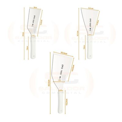 Chapa Americana Profissional 90cm A Gás 18mm Lisa Inox Cg90 E Conjunto De Espátulas - Venâncio