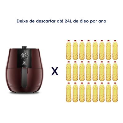 Air Fryer Electrolux por Rita Lobo 4L Vermelha Escura Grand Efficient 1400W (EAF31) 127V