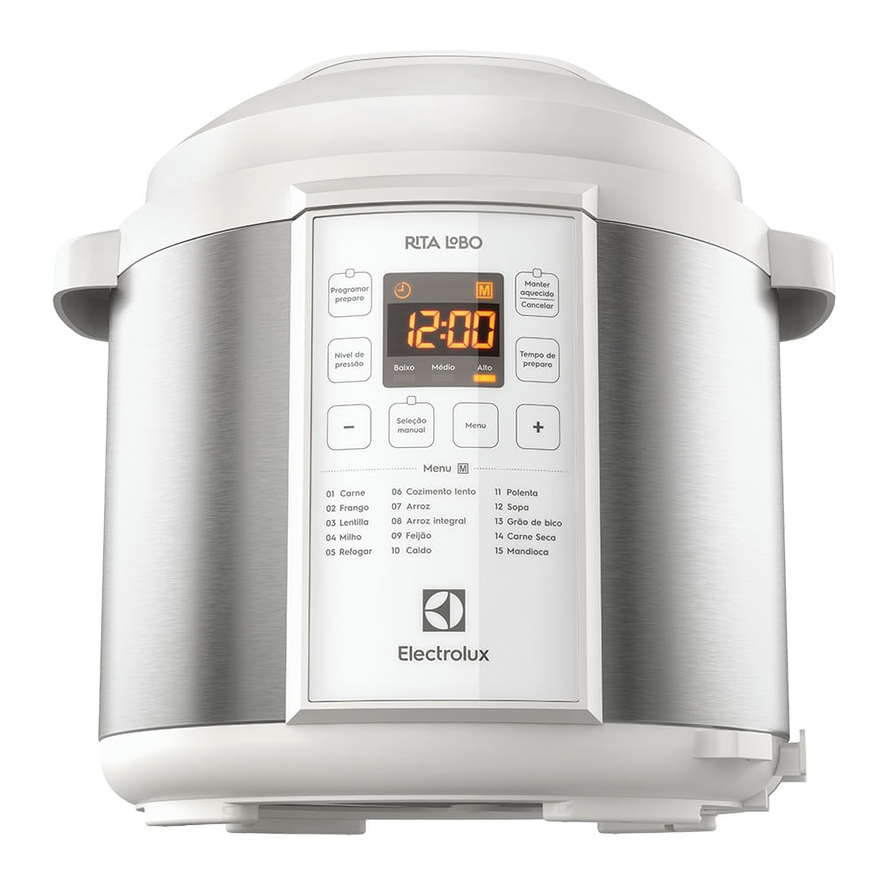 Panela de Pressão Elétrica Electrolux por Rita Lobo 6L Branca Experience Digital (PCC21)