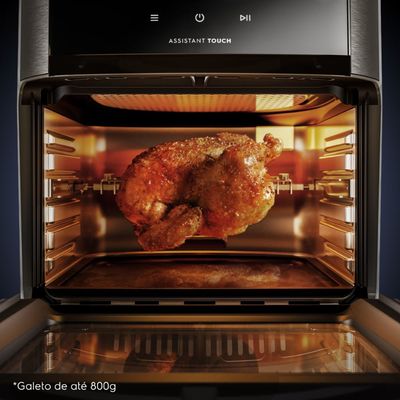 Air Fryer Oven Electrolux Rita Lobo 12L Digital Grafite c/ Espeto e Grelhas Antiaderente (EAF90) 220V