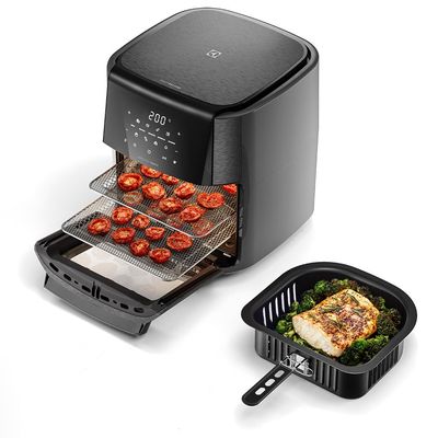 Air Fryer Oven Electrolux Rita Lobo 12L Digital Grafite c/ Espeto e Grelhas Antiaderente (EAF90) 220V