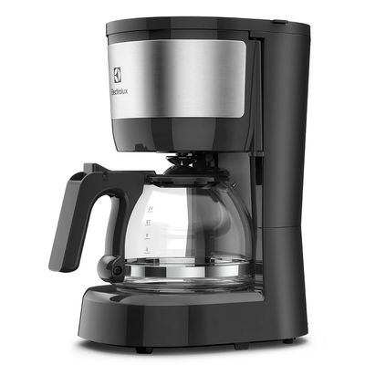 Cafeteira Elétrica Electrolux 15 Xícaras Efficient com Filtro Permanente Removível Cor Inox Preta (ECM10) 220V