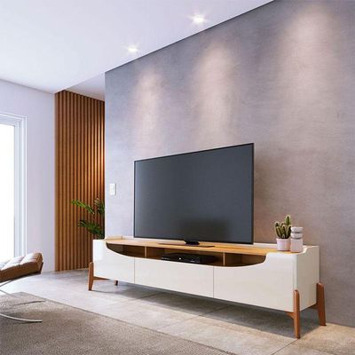 Rack Bancada Para Sala Ambiente Studio 2.2 Off White Nature - Imcal