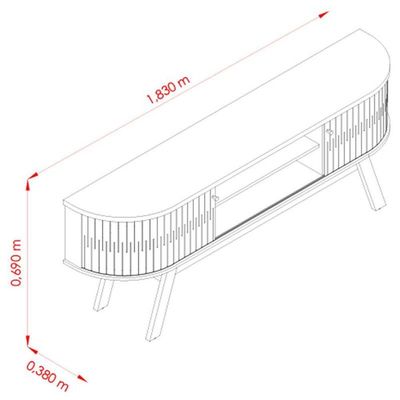 Rack Bancada Valência Com Aparador Estoril Calacata Off White - Madetec