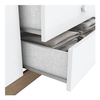 Guarda Roupa Infantil Bala De Menta Rústico Branco - Henn