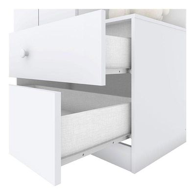 Guarda Roupa Infantil Amarelinha 2 Portas Branco Brilho - Henn