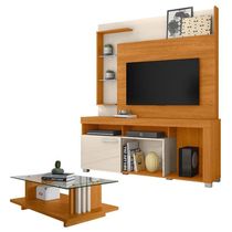 Estante Home Theater ícaro Com Mesa De Centro Frizz Cinamomo Off White
