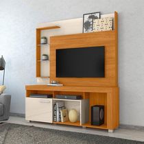 Estante Home Theater ícaro Com Aparador E Mesa De Centro Frizz Cinamomo Off White