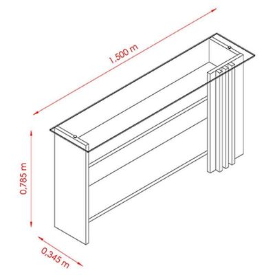 Estante Home Theater Flávia Com Aparador Frizz Cinamomo Off White