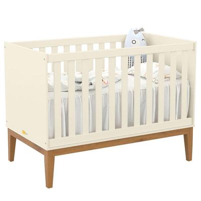 Berço Americano Unique Off White Eco Wood Com Colchão Gazin - Matic