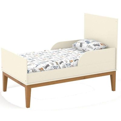 Berço Americano Unique Off White Eco Wood Com Colchão Gazin - Matic