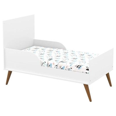 Berço Americano Retro Gold Branco Soft Eco Wood Com Colchão Ortobom - Matic