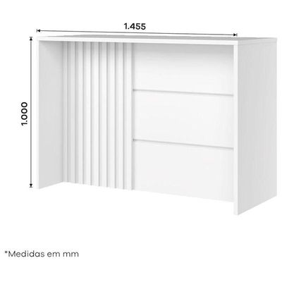 Bancada Gourmet Americana Branco Hp - Henn
