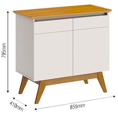 Aparador Buffet Ambiente Classic 2 Portas Off White Nature - Imcal