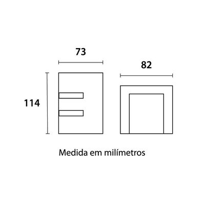Arandela Blumenau Quadro Aleta G9 Bivolt