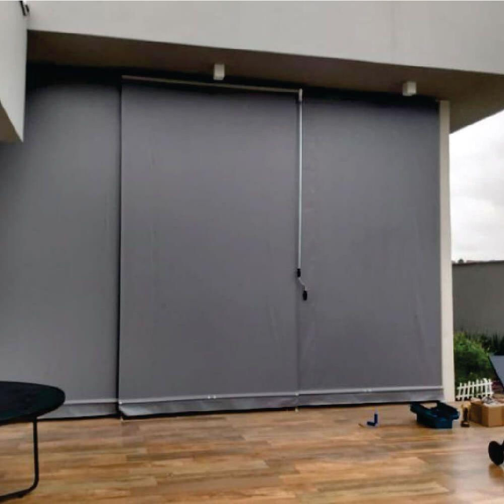 Toldo Cortina Cinza - 2,40m X 3,20m - Kit Completo
