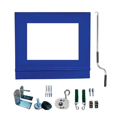 Toldo Cortina Azul C/ Visor - 2,00m X 1,80m - Kit Completo