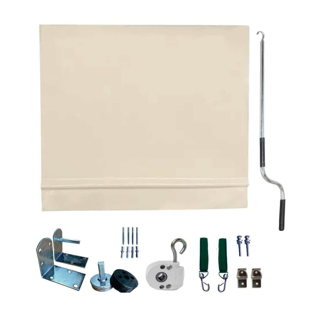 Toldo Cortina Bege - 2,90m X 2,10m - Kit Completo