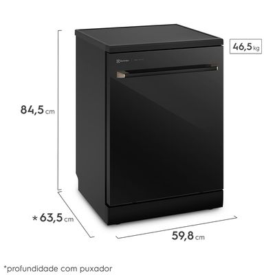 Lava-Louças Electrolux 14 Serviços Preta Pro Series com Função Higienizar (LP14V) 220V